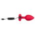 b-vibe corazón - vibrador anal recargable rojo