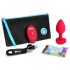 b-vibe corazón - vibrador anal recargable rojo