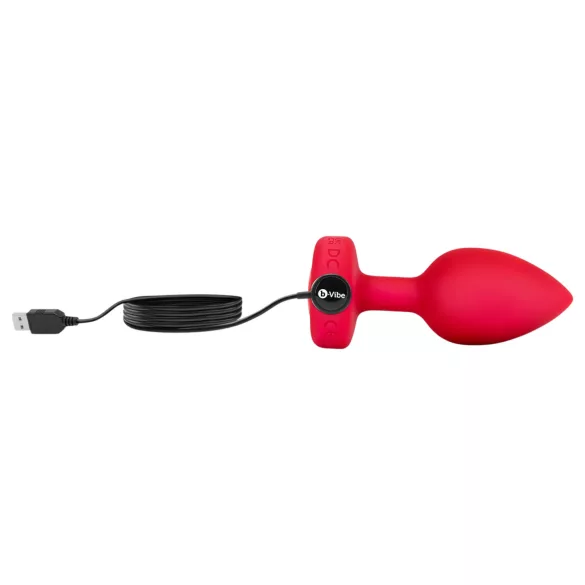 b-vibe heart - vibrador anal recargable con control remoto (rojo)