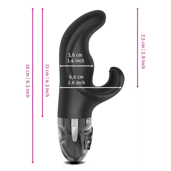 mystim Hop Hop Bob E-Stim - vibrador eléctrico recargable (negro)