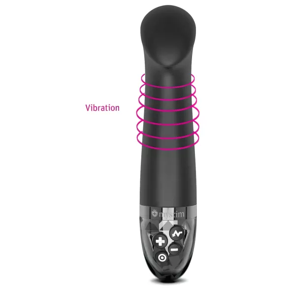 mystim - vibrador eléctrico punto G - estimulador e-stim - silicona negra