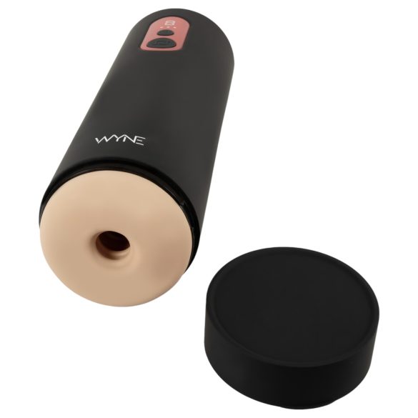 WYNE 08 - Masturbador negro recargable con movimiento arriba-abajo