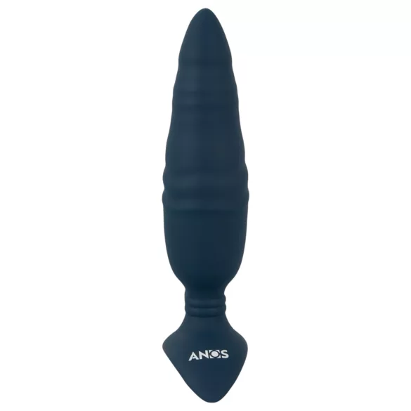 ANOS - consolador anal vibrador recargable con control remoto - silicona azul