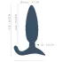 ANOS - consolador anal vibrador recargable con control remoto - silicona azul