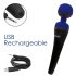 PalmPower recargable - vibrador masajeador (azul)