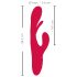 Smile - Vibrador con brazo de clítoris y lengua (rojo)