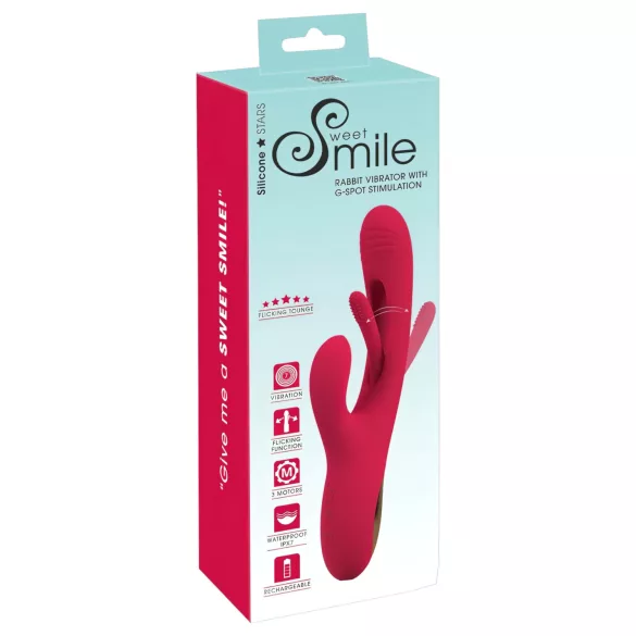 Smile - vibrador estimulador clítoris lengua - silicona roja