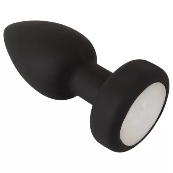 ANOS - plug anal vibrador luminoso - silicona negra
