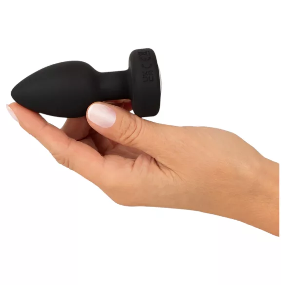 ANOS - plug anal vibrador luminoso - silicona negra