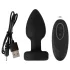 ANOS - plug anal vibrador luminoso - silicona negra