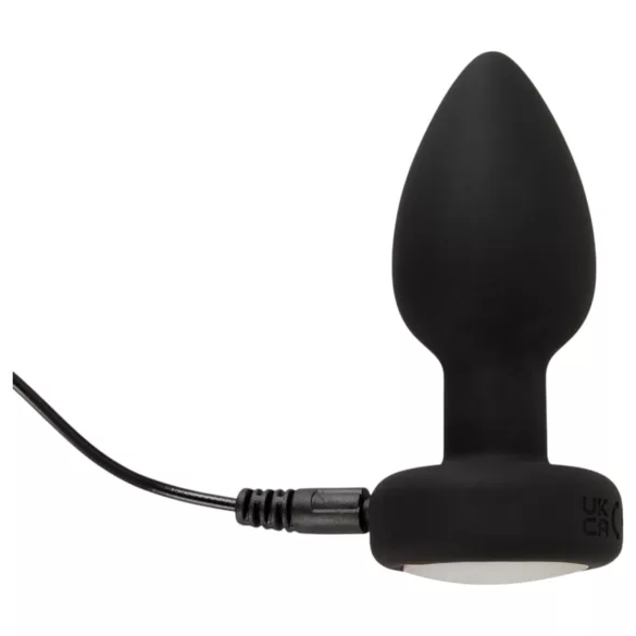 ANOS - plug anal vibrador luminoso - silicona negra