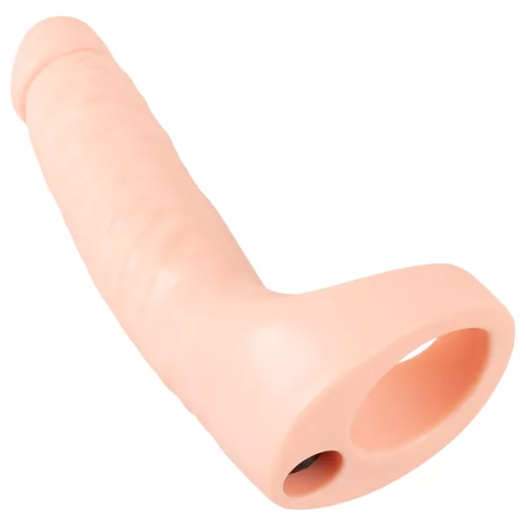 Realistixxx Double Fucker - arnés con doble consolador anal vibrador (color natural)