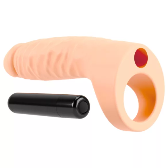 Realistixxx Double Fucker - arnés con doble consolador anal vibrador (color natural)