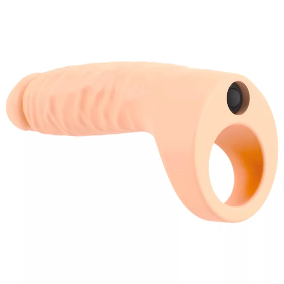 Realistixxx Double Fucker - arnés con doble consolador anal vibrador (color natural)