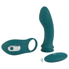   Couples Choice - Vibrador 3 en 1 para parejas - silicona - turquesa