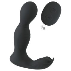   Rebel - vibrador prostático 2 en 1 con mando - silicona negra