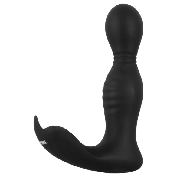 Rebel - vibrador prostático 2 en 1 con mando - silicona negra
