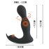 Rebel - Vibrador prostático 2en1 con control remoto (negro)