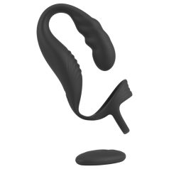   Rebel - Vibrador de próstata con anillo para pene y testículos (negro)