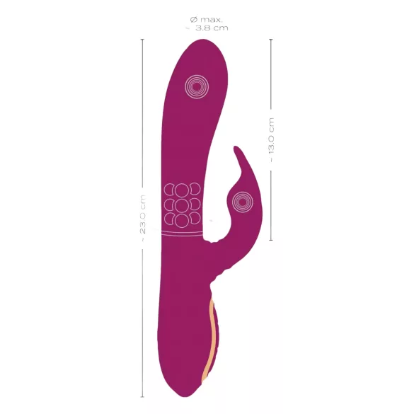 Javida - vibrador 3 en 1 con perlas giratorias (lila)
