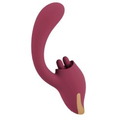Javida - vibrador 2 en 1 con lengua - silicona roja