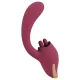 Javida - vibrador 2 en 1 con lengua - silicona roja