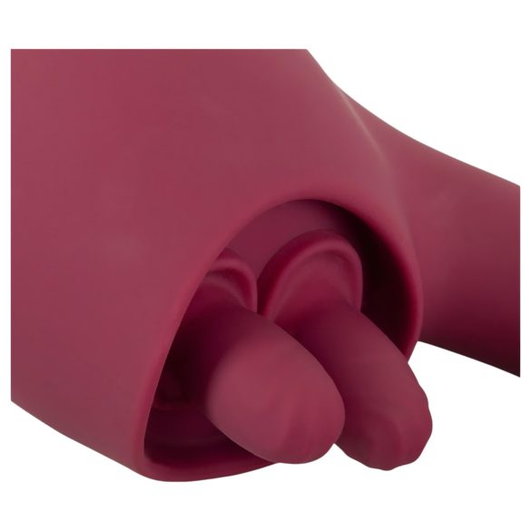Javida - vibrador 2 en 1 con lengua - silicona roja