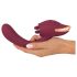 Javida - vibrador 2 en 1 con lengua (rojo)