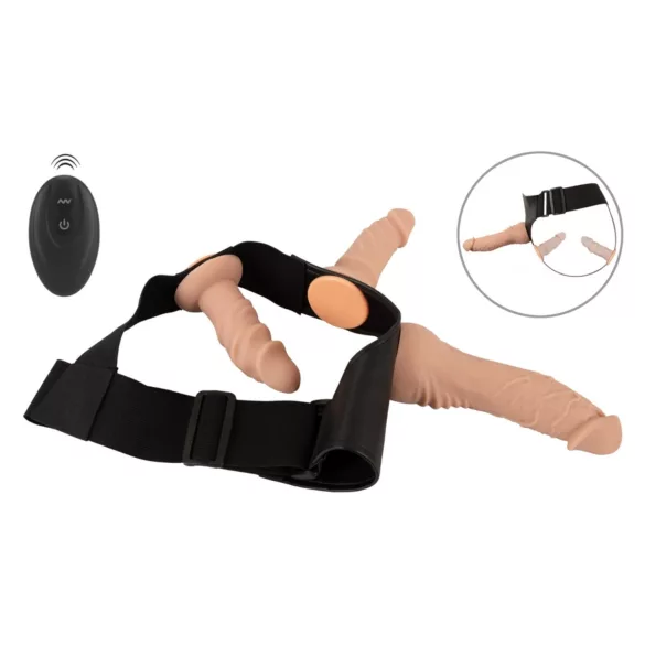 You2Toys - arnés con consolador - set de dildos - color piel