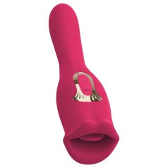You2Toys - Vibrador 2 en 1 con lengua - silicona rosa