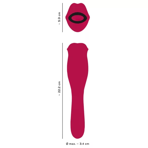 You2Toys - Vibrador 2 en 1 con lengua (rosa)
