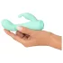 Cuties Mini 4 - vibrador recargable impermeable conejito - silicona verde