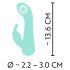 Cuties Mini 4 - vibrador conejo, recargable y resistente al agua (verde)