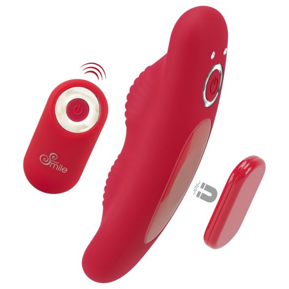 Sonrisa - vibrador inalámbrico y con radio tipo tanga (rojo)