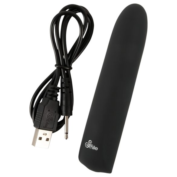 Smile - mini vibrador recargable impermeable silicona negro