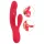 Smile Thumping Rabbit - vibrador recargable triple motor - silicona roja