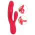 Smile Thumping Rabbit - vibrador recargable triple motor - silicona roja