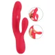 Smile Thumping Rabbit - vibrador recargable triple motor - silicona roja