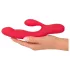 Smile Thumping Rabbit - vibrador recargable triple motor - silicona roja