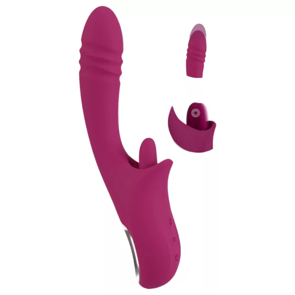 Javida - Vibrador con movimiento y lengua - silicona lila