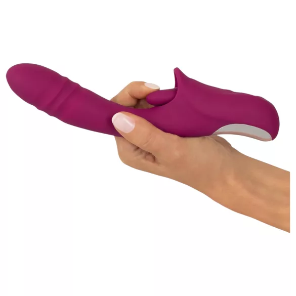 Javida - Vibrador con movimiento y lengua - silicona lila