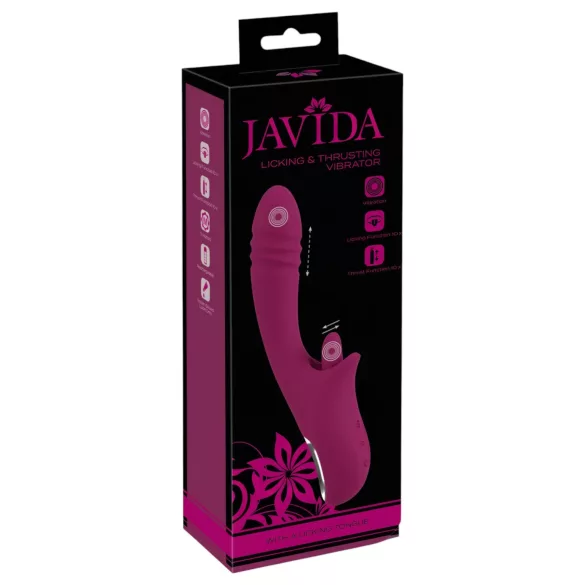 Javida - Vibrador con movimiento y lengua - silicona lila