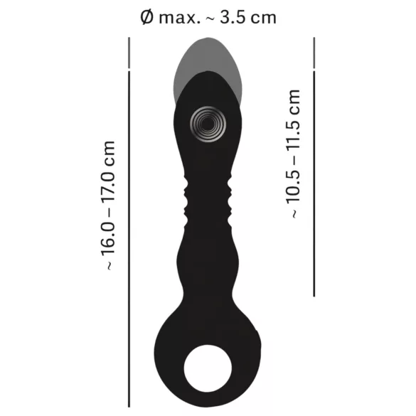 Eternal - vibrador empujador potente - silicona negra