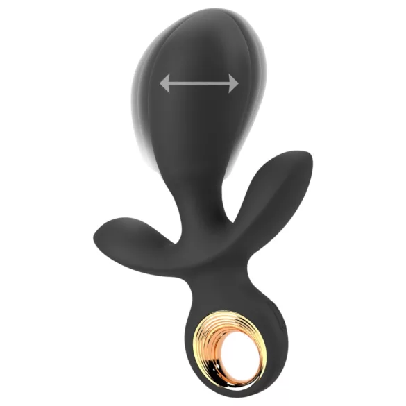 Eternal - vibrador triple inflable - silicona negra
