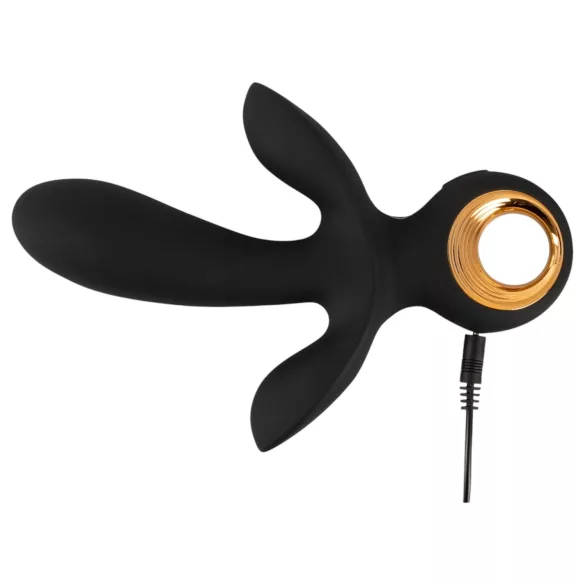 Eternal - vibrador triple inflable - silicona negra