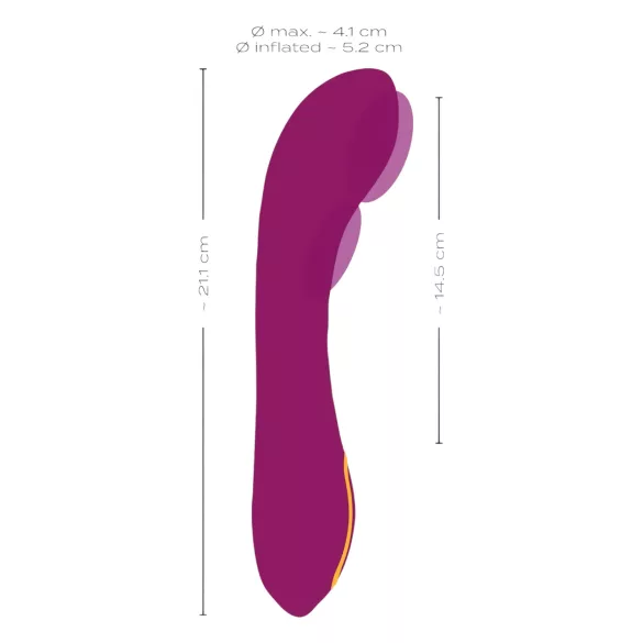Javida - vibrador inflable doble punto - silicona lila