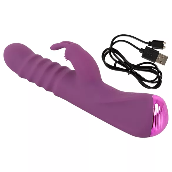 Javida - Vibrador con doble estimulación y movimiento - silicona lila