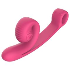   Snail Vibe Curve - Vibrador doble estímulo clítoris y punto G - silicona rosa