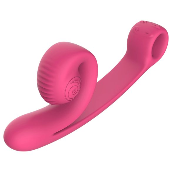 Snail Vibe Curve - Vibrador doble estímulo clítoris y punto G - silicona rosa