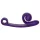 Snail Vibe Curve - vibrador doble estimulador clítoris y punto G - silicona lila
